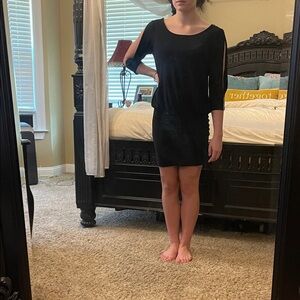 Betsy & Adam Elegant Black Mini Dress